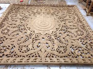 Tête de lit Mandala King en bois sculpté - Product Image 4