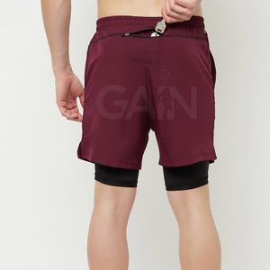Comfortable Solid <b>Mid</b> Waist Breathable Quick Dry Fitness Wear Custom Logo Men Casual Shorts - Product Image 5