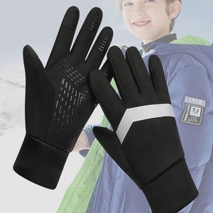 Gants en cuir fourrure peau de mouton mode hiver automne chaud thermique laine polaire neige mitaines extérieur cinq doigts poignet neige gants - Product Image 4