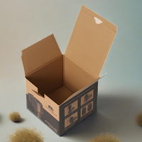 Vente en ligne Boîte en carton de papier kraft pour expédition de commerce électronique Emballage ondulé d'artisanat mobile Boîte ondulée mobile E-flûte