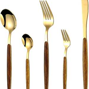 Ensemble de 2 couverts en acier inoxydable Harvest Salad Servers, écologiques, fabriqués en Inde - Product Image 4