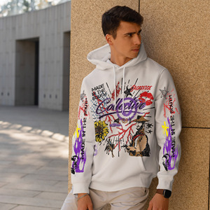 เสื้อฮู้ดดี้ผู้ชายผ้าทวิลล์สปอร์ตสั่งทำพิเศษ 100% ผ้าฝ้ายเนื้อหนา คุณภาพดี ทรงปกติ มีกระเป๋าเสื้อแบบเรียบง่าย - Product Image 1