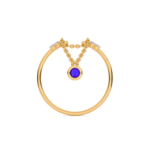 Stylish Chain Link Diamond Ring for Women Eye <b>Catching</b> Accessory Perfect for Modern Outfits Special Occasions or Gifts - Product Image 2