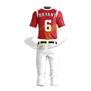 Usine En Gros 100% Polyester Sublimé Baseball Uniforme Ensemble Pas Cher Vêtements D'entraînement pour Hommes Softball Jersey avec Style Blanc - Product Image 3