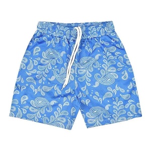 Venta al por mayor de poliéster estampados Casual Paisley-Estampado corto de los hombres Bandana-pantalones cortos de playa con personalización - Product Image 2
