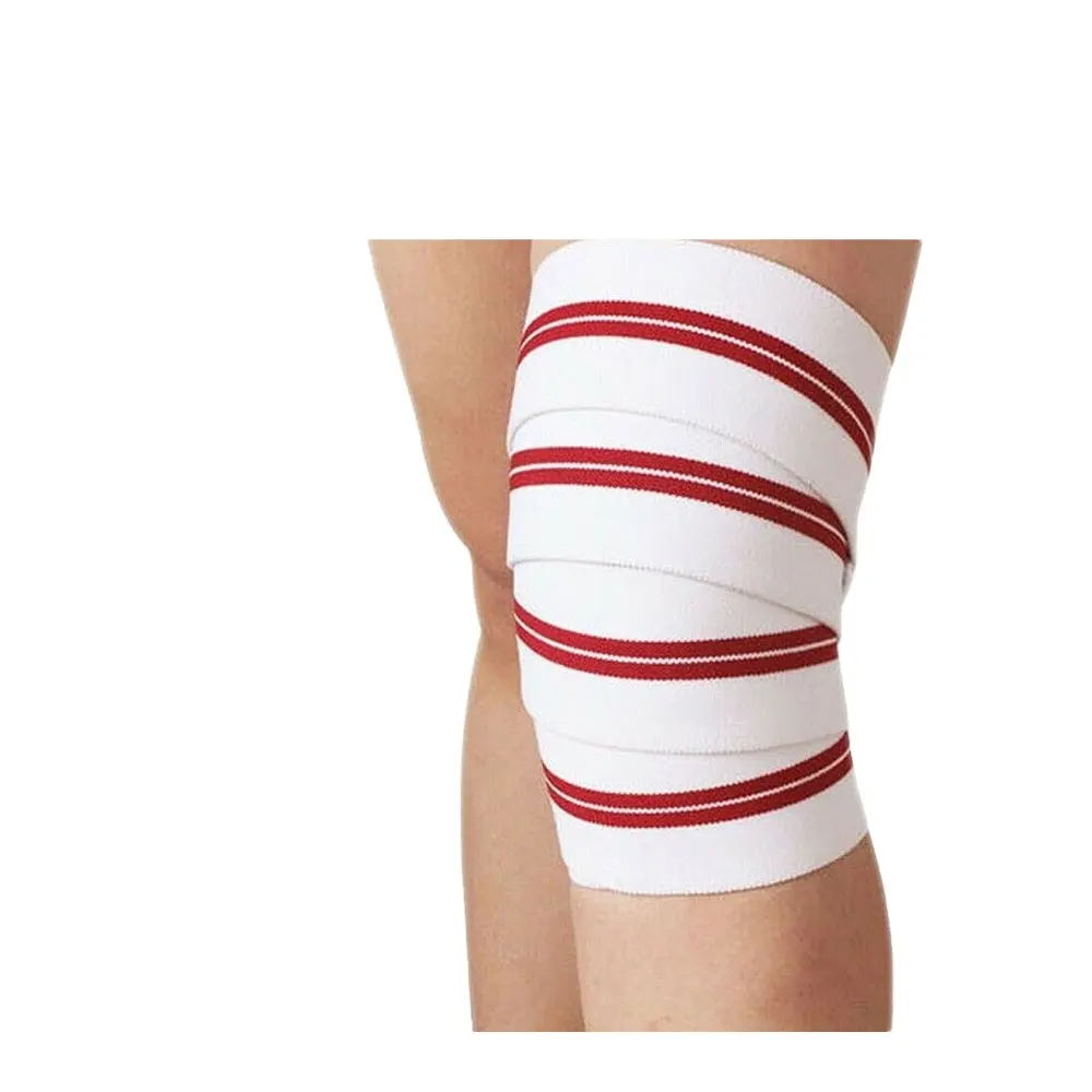 Wholesale Elastic knee wraps 78" Length Heavy Knee Straps Provides Joint Stability Compression Weightlifting knee straps