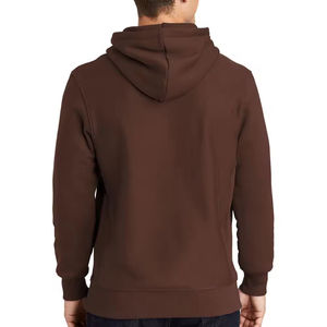 Sweat à capuche élégant pour homme, polaire épais, fermeture éclair, pull-over, spandex/coton, logo personnalisé, vêtements de sport d'hiver, streetwear confortable, poche unie - Product Image 2