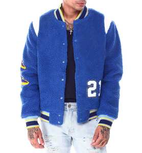 Custom Print Logo Men's Retro Winter Outdoor <b>Work</b> Jackets <b>Fleece</b> Varsity Jacket Chenille Embroidery Winter Jacket Cotton - Product Image 1