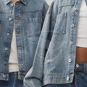 Chaqueta vaquera unisex de alta calidad con diseño personalizado, ropa de invierno informal, chaqueta vaquera unisex - Product Image 4