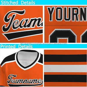 2024 Top Trending Custom Hockey Jersey Hombres Niños V-cuello Uniforme de entrenamiento OEM Equipo Número Cosido Impreso Uniforme personalizado - Product Image 4