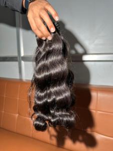 CABELLO HUMANO INDIO SIN PROCESAR TEXTURAS NATURALES RAW NATURAL WAVE HUMAN HAIR BUNDLES 100% TEMPLE HAIR - Product Image 5