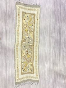 Glamorous Pure <strong>Wool</strong> Silk <strong>Shawls</strong> Handmade with <strong>Embroidery</strong> Featuring Contrast Jacquard Border Weaving Enhancing Your Style - Product Image 3