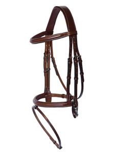 Bride d'entraînement avec muserolle Flash Vente en gros Western Full Horse Bridle Dressage Bride en cuir Matériau - Product Image 5