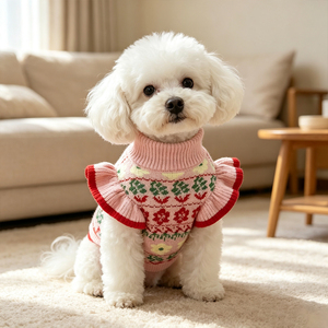 Maglione per Cani VPETBR Lussuoso ed Elegante, Personalizzato per Teddy, Pomeranian, Elastico e Resistente all'Usura, con Motivo <span class=keywords><strong>a</strong></span> Cuori per Bassotto, Invernale per Gatti - Product Image 4