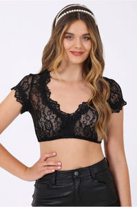 Blusa Dirndl tradicional para mujer, manga corta de algodón, estilo occidental informal, ajuste Regular, talla grande, temporada de invierno - Product Image 5