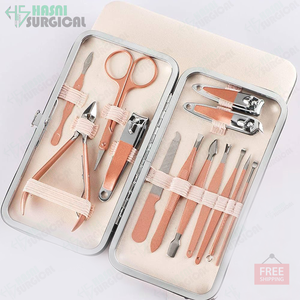 Ensemble coupe-ongles en acier inoxydable coupe-ongles outil de pédicure Kit de soins des ongles de toilettage ensemble de manucure professionnel - Product Image 4