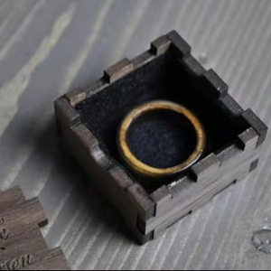 Custom Handmade <b>Wooden</b> <b>Ring</b> Box <b>for</b> Weddings Recyclable Paper Engagement <b>Ring</b> Holder with Personalized Engraving Jewelry Boxes - Product Image 1