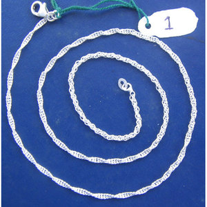 Cadena elegante de componentes y hallazgos de joyería de plata lisa - Product Image 1