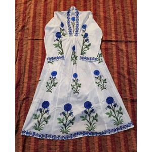 Vestido Largo Estampado a Mano, Estilo Casual Elegante, Diseño Personalizado para Ocasiones Diurnas, Talla XS, Lavable, Cintura Natural, ODM - Product Image 4