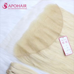 Mechones de pelo humano para mujeres negras, pelo liso virgen de visón 613, con encaje Frontal HD 13x4 13x6, producto en oferta - Product Image 4