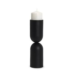 Portavelas de pilar de Metal de aluminio negro alto candelabro decorativo moderno diseño minimalista decoración del hogar pieza de acento - Product Image 2
