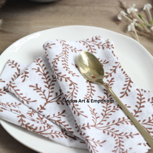 Serviettes de cocktail réutilisables personnalisées serviette imprimée bloc à la main 100% serviettes en tissu de coton - Product Image 2