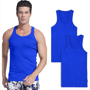 Débardeurs d'entraînement décontractés pour hommes Vêtements de sport d'été sans manches en coton Vêtements de sport personnalisés - Product Image 3