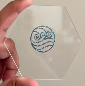 Dessous de verre en acrylique transparent de conception antique avec une finition de la meilleure qualité, parfait pour une utilisation élégante sur la table et les repas - Product Image 5