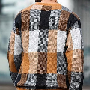 เสื้อสเวตเชิ้ตผู้ชายสำหรับใส่กลางแจ้ง แฟชั่นฤดูหนาว ดีไซน์สีตัดกันหลากหลายแบบ - Product Image 2