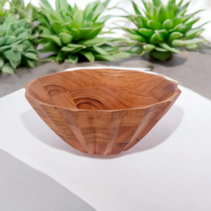 Tazón de Madera Pulida Hecho a Mano de Calidad Superior, Ecológico, para Servir en Fiestas, con Diseño y Tamaño Personalizados - Product Image 4