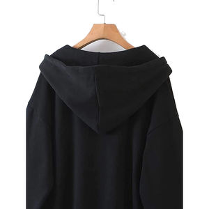 Sweat à capuche noir à fermeture éclair pour homme - Product Image 3