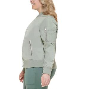 Veste bomber universitaire en toile unisexe avec patchs personnalisés en cuir de mouton imprimé, dernier design - Product Image 5