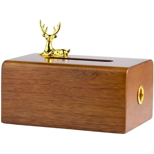 Portapañuelos de Madera de Mango SANIYA HANDICRAFT Clásico Hecho a Mano con Motivo de Elefante de Latón Antiguo, Elegante Decoración para el Hogar u Oficina - Product Image 6