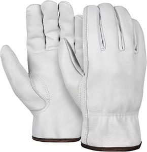 Guantes de Conducción de Cuero Vacuno Personalizados de Alto Rendimiento con Guantes de Trabajo Industriales de Cuero de Grano de Cabra - Product Image 4