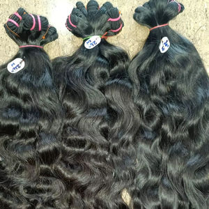 Extensions de cheveux humains bruts Remy ondulés vierges indiens de la plus haute qualité résistant aux chutes Machine douce et brillante Double trame toutes les couleurs - Product Image 4