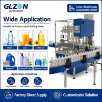Machine d'emballage automatique de bouteilles, ligne de remplissage de liquides pour bouteilles et bocaux en plastique et en verre