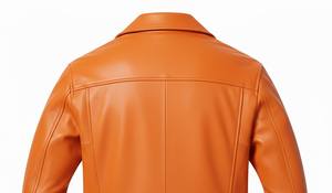 Chaqueta Larga de Cuero Urbana para Hombre con Cuello de Lona |   Logotipo Personalizado OEM |   Ropa de Primavera y Otoño - Product Image 4