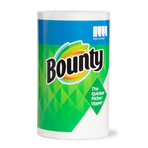 Essuie-tout blanc Bounty Quick Size 3 plis 8 rouleaux familiaux = 20 rouleaux réguliers - Product Image 1