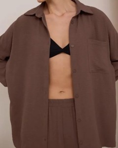 Trending Casual Chándales de mujer Diseño personalizado Cremallera Venta al por mayor Conjunto de 2 piezas 100% Algodón Trajes de sudor de gran tamaño - Product Image 5