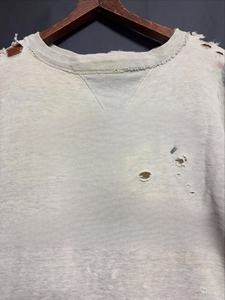 Vintage Tee <b>Shirt</b> Sun Faded Distressed Add the Holes Tee <b>Shirt</b> <b>Men's</b> High Quality 100% Organic Cotton for <b>Men</b> - Product Image 2