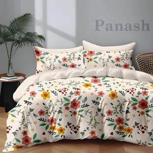 ชุดเครื่องนอนไมโครไฟเบอร์ทอ 3 ชิ้น ขนาดควีนไซส์ ลายเรขาคณิต ทนทานต่อการซีดจาง พร้อมปลอกหมอน - Product Image 4