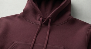 <b>Men's</b> <b>Burgundy</b> Fleece Pullover <b>Hoodie</b> with Front Logo Pocket Long Sleeve Winter Casual Streetwear 6XL - Product Image 4