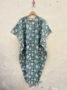 ชุดเดรส kfatan ทำด้วยมือสไตล์อินเดียสำหรับผู้หญิงชุดนอนสไตล์ลำลองพิมพ์ลายดอกไม้สำหรับวันหยุดพักผ่อนชายหาดที่ดีสำหรับฤดูร้อน - Product Image 2