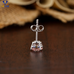 0,82 CT TDW F.P. Pendientes de corte redondo Oro blanco de 18 quilates Diamante no certificado Hpht/Joyería de diamantes Cvd - Product Image 5