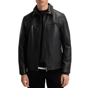 Veste en cuir pour homme au design tendance, vêtements décontractés, veste en cuir d'hiver surdimensionnée pour homme en vente - Product Image 4