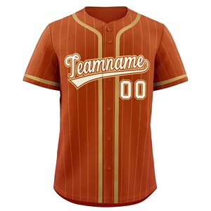 Maillots Style Rose Bouton Spécial Vêtements de Sport Personnalisé Nom de l'équipe Logo Unisexe Personnalisé Maillot de Baseball Cousu - Product Image 3