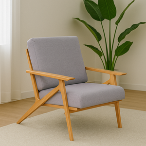 TACASA Modern Midcentury Modern High Quality Wooden Lounge Chair <b>Side</b> <b>Table</b> <b>Set</b> Durable Sponge-Filled Furniture Living Room - Product Image 2