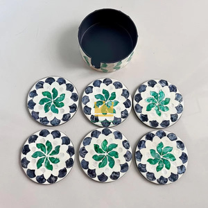 ชุดถาดรองแก้วชาประดับมุกชุดถาดวางบนโต๊ะชุดที่รองแก้วกาแฟลายแม่แห่งไข่มุกสุดสร้างสรรค์ - Product Image 1