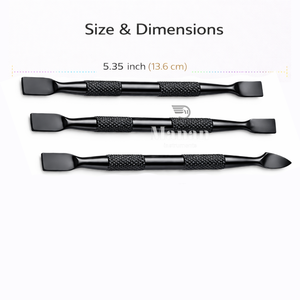 ชุดดันหนังกำพร้าสแตนเลสคุณภาพสูง สีดำด้าน 3 ชิ้น แบบสองด้าน สำหรับทำความสะอาดเล็บ ทำเล็บมือและเล็บเท้า ใช้ซ้ำได้ รับผลิตแบบ OEM - Product Image 3