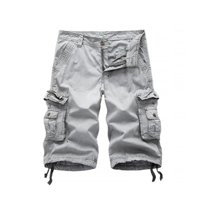 Ensemble de shorts cargo personnalisés pour hommes, imprimé paisley, vente en gros, décontracté, taille élastique, respirant, toile, longueur genou, vert - Product Image 4